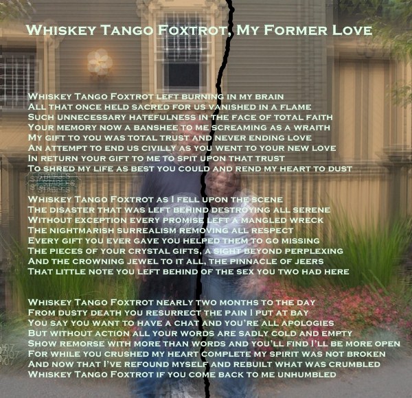 Whiskey Tango Foxtrot, My Former Love